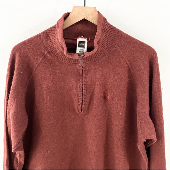 The North Face Men’s Quarter Zip Sweater Brown Size XXL - Picture 2 of 5